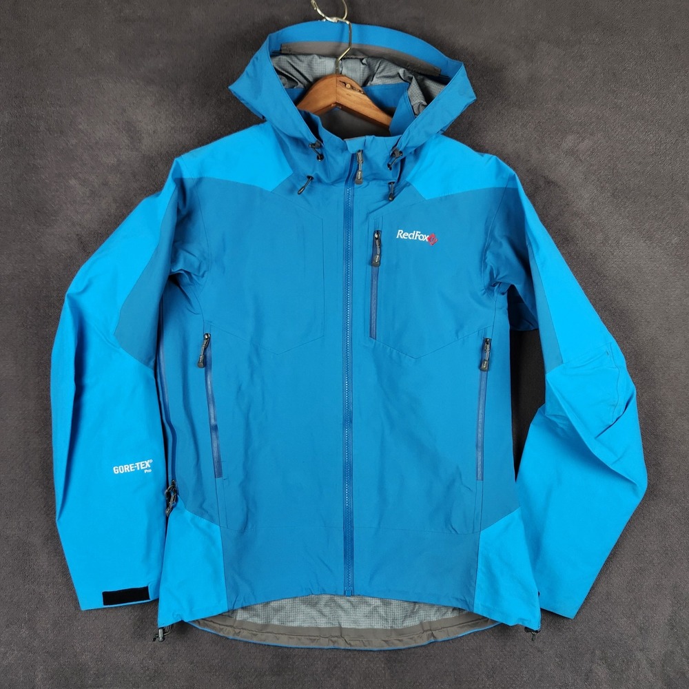 Red‎ Fox X6 GTX Gore-Tex Pro Alpine Shell Jacket Size 50 Mens M/L Blue Full Zip
